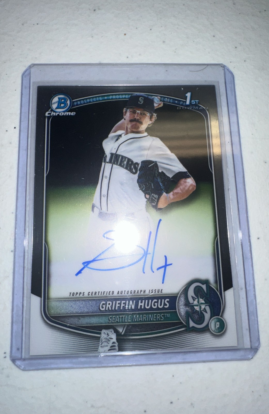 2025 Bowman Draft - Chrome Prospect Autographs Griffin Hugus #CPA-GH (AU, RC)