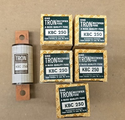 5X EATON BUSSMAN CORPORATION KBC-250 / KBC250 RECTIFIER FUSE FUSES