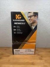 KLEENGUARD NEMESIS BLACK FRAME SAFETY GLASSES WORK CLEAR LENS 25676 12 PAIR