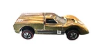 Vintage 1967 Hot Wheels Redline Ford J-Car Gold Diecast Car With Opening Hood