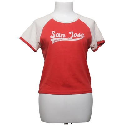 House Brand, T-shirt, Größe: XL, Rot/Weiß, Baumwolle/Elasthan, Print, Damen #BfI