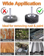2 Pack 2 Inch Wire Wheel Brush for Drill Attachment - Heavy Duty Carbon Steel...
