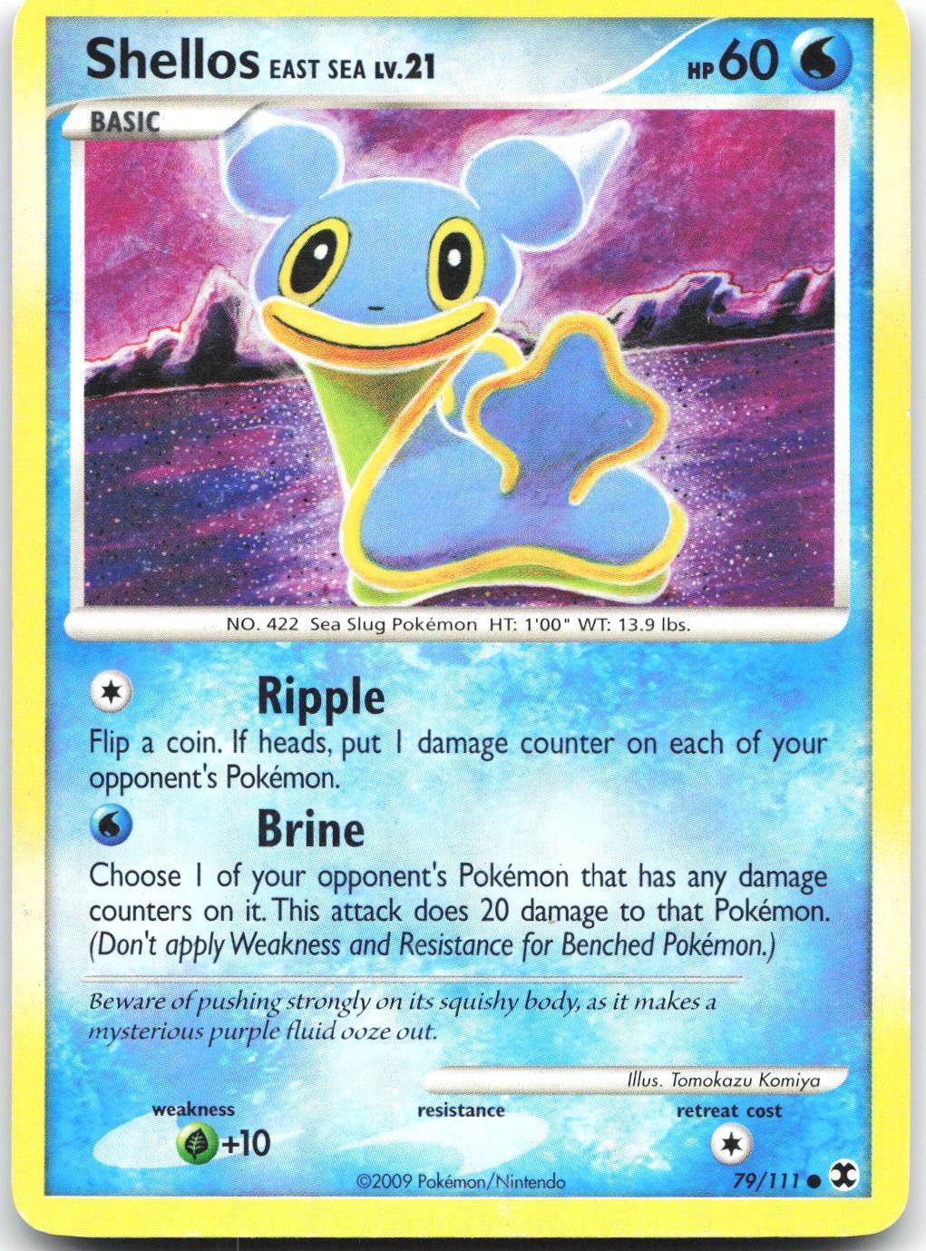 Shellos East Sea 79/111 Common Rising Rivals Pokemon Lightly Played