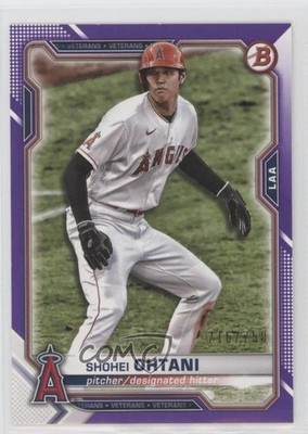 2021 Bowman Purple Border 216/250 Shohei Ohtani #85 9b3