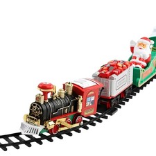 ELEKTRISCHER WEIHNACHTSZUG WEIHNACHTEN MIT SCHIENE UND LICHT UND...