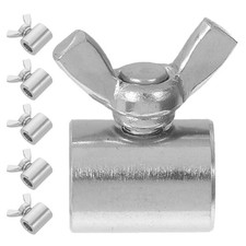 6 Pcs Wire Clamps for Cables Stainless Steel Connectors Double Rope