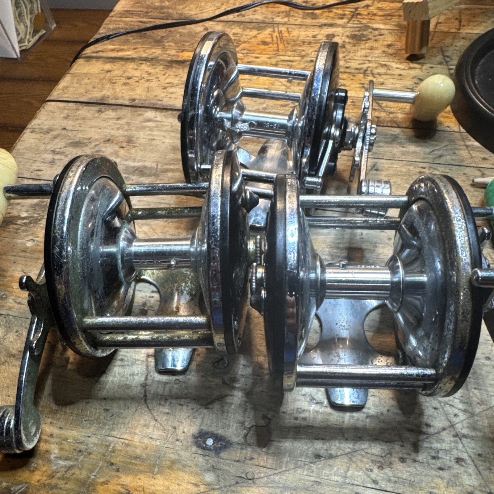 Vintage Penn 60 Long Beach conventional fishing reels, lot of  3 , USA.