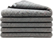 Pack of 5 Furniture Moving Van Removal Packing Transit Fabric Blankets -200Cm X