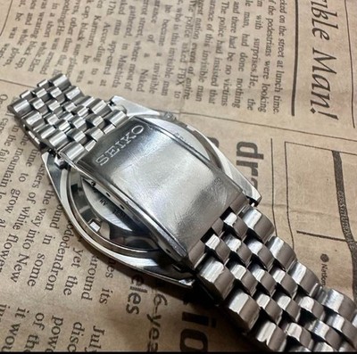 Vintage SEIKO 5 7009-3110 Day Date Silver Automatic Watch From