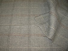 10 YDS P KAUFMANN WOOL HERRINGBONE PLAID UPHOLSTERY FABRIC FOR LESS