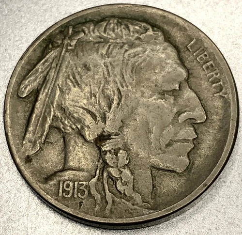 1913 D Buffalo Nickel Type 2 Nice XF Extra Fine Key Date US Coin - ST997