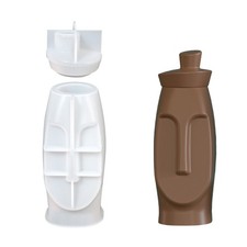 Geometric Face Silicone Mold for Artistic Vases Pen Holders Flowerpot Storage