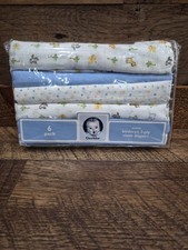 Vintage Gerber New Oldstock Printed Cloth Diapers Birdseye 6 Pack