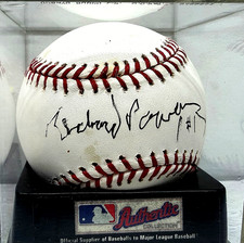 Richard Powers Signed Baseball In Display Cube Autographed Literary