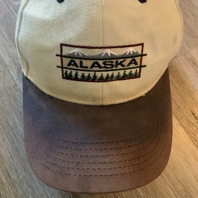 Alaska Hat Cap White/Navy Fahrenheit Fashion Headwear Hook and Loop Back