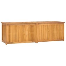 Kissentruhe Holztruhe Gartentruhe Gartenbox 175x50x53 Cm Massivholz Teak