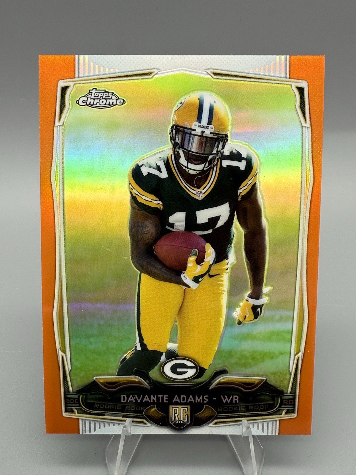 2014 Topps Chrome DAVANTE ADAMS #114 Orange Refractor RC Rookie