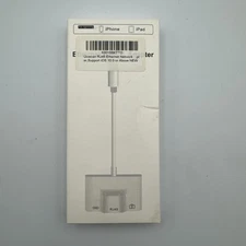 Lightning to Ethernet RJ45 + USB Adapter for iPhone iPad (10/100 Mbps)