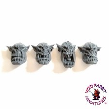 Warhammer 40k, Ork Nobz 'eadz, heads x4 bits #OK106