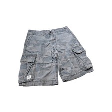 Levi Strauss Signature Cargo Shorts Mens 36 Gray Camo Cotton Utility