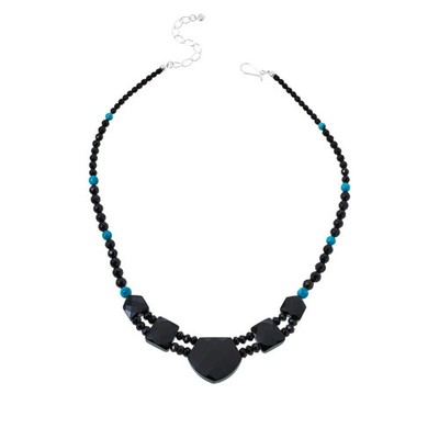Jay King Sterling Silver Chilean Turquoise & Chalcedony Reversible Necklace,
