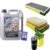 Mann Inspektionspaket 5L Liqui Moly Leichtlauf 10W-40 FüR Audi 80 1.9 TDI