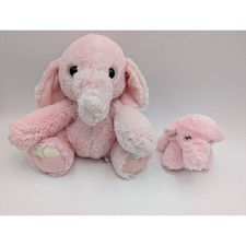 Aurora Baby Pink Elephant Plush Lot of 2 Soft Stuffed Animal Safari 2017