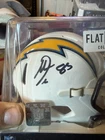 ANTONIO GATES Chargers Signed FLAT WHITE Mini Helmet fanatics COA