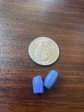 Antique Venetian 2 Little Blue Beads With White Heart Centers