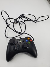 Microsoft XBOX 360 Controller Corded Wired For Parts, Or Repair Black C41