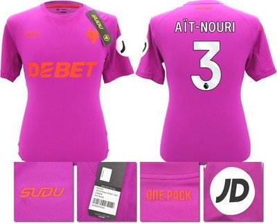 Neu mit Etikett 2024/2025 Wölfe F.C. SUDU THIRD SHIRT AIT-NOURI 3 MEDIUM