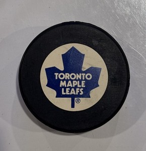 Vintage Toronto Maple Leafs Hockey Puck NHL Trench Mfg John Ziegler Jr. - Canada