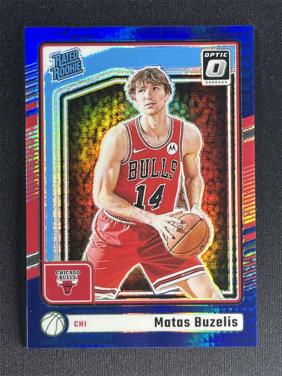 2024-25 Panini Donruss Optic Matas Buzelis #271 Blue Hyper Rated Rookie RC /175