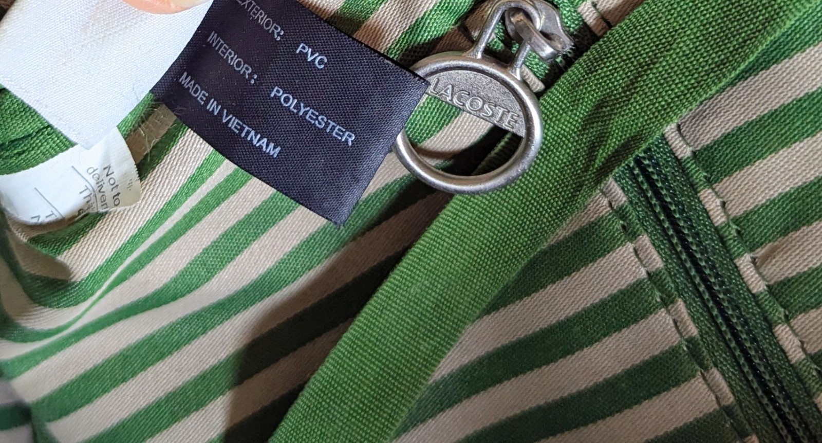 Lacoste Black Shoulder Bag PVC Exterior Croc Logo Women's Waterproof Purse thumbnail 9