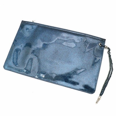Chrome Hearts Patent Leather Clutch Bag Pouch Filigree Plus