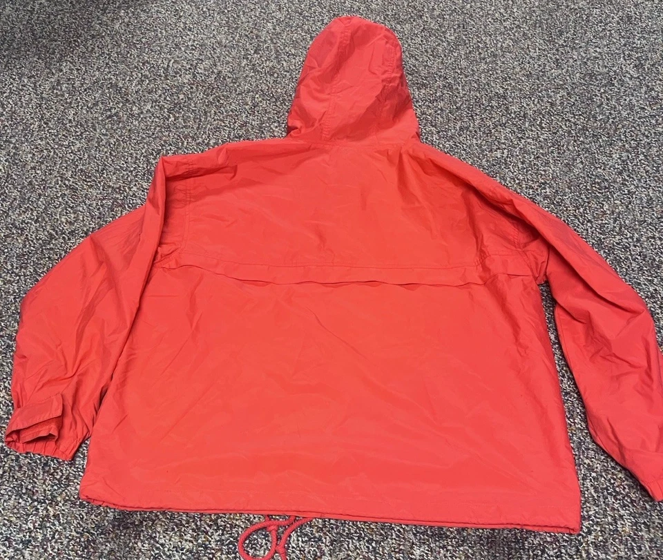 Vintage GAP Pullover Jacket Mens Medium Orange Nylon Hooded Windbreaker 90s - Image 4 of 4