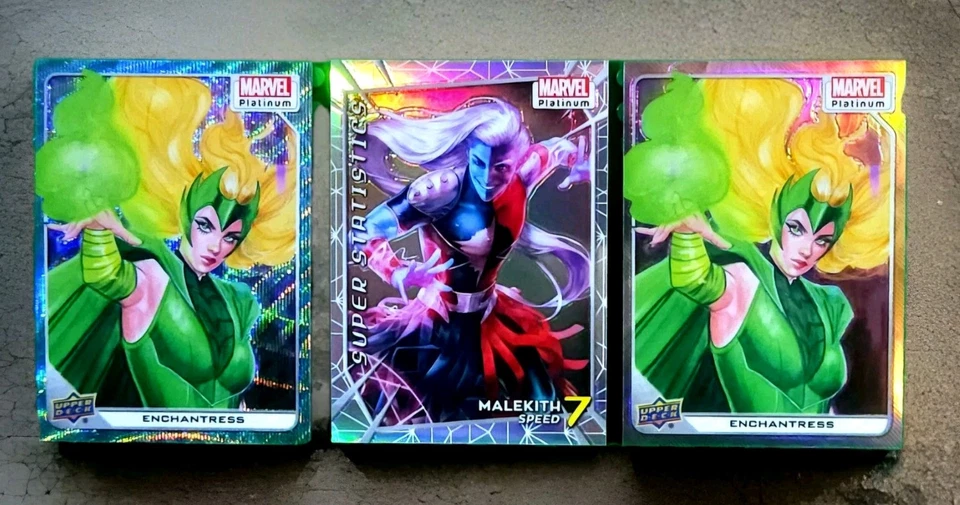 2023 Upper Deck Marvel Platinum BLUE SURGE ENCANTADORA ARCO-ÍRIS MALEKITH PL12 🔥 - Imagem 2 de 4