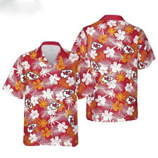 Kansas City Football Team KC Chiefss Hawaiian Shirt Button Down Unisex Adults