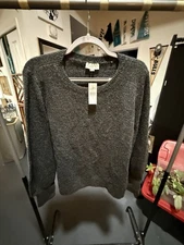 NEW WITH TAGS Loft Women's Chenille Blouson Plush Sweater- 100% Polyester LARGE