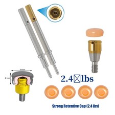 US Implant 2.4 lbs Overdenture Retention Caps Dental Locator Core Tool Universal