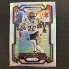 DJ Turner 2023 Panini Prizm Silver Prizm Rookie #319 Cincinnati Bengals