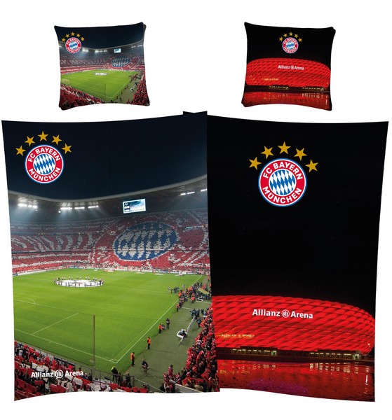 Fc Bayern MüNchen BettwäSche Allianz Arena 135X200Cm / 80X80Cm Linon / Renforcé-image