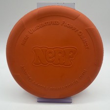 NERF Unidentified Floppy Object Rubber Frisbee 8" Vtg UFO 1987 Orange Kenner