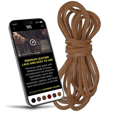 Logger Leather Boot Laces | 108 inch long | Durable for Work or Hiking Boots