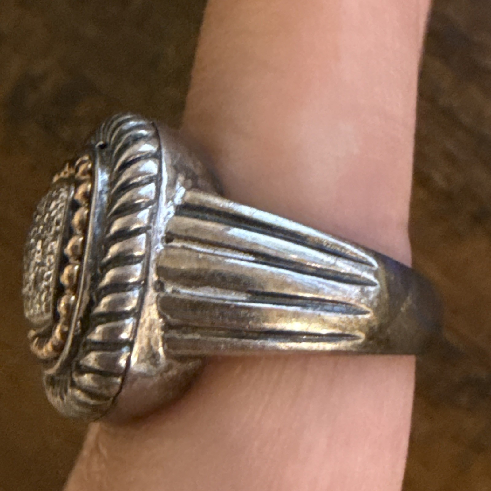 Diamond Square Statement Ring in Sterling Silver … - image 4