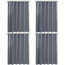 Fabric Grey Shower Curtain Liners 4 Pack - W72 x H72 - Washable Water Resis...