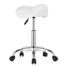 Saddle Stool with Wheels, 450 LBS Weight Capacity Ergonomic Rolling Stool, Heigh