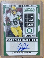 Panini 2020 Contenders College Ticket Auto Rookie Juwan Johnson #289 Oregon
