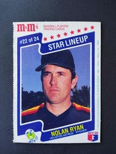 1987 M&M's Star Lineup - Nolan Ryan #22 - Houston Astros