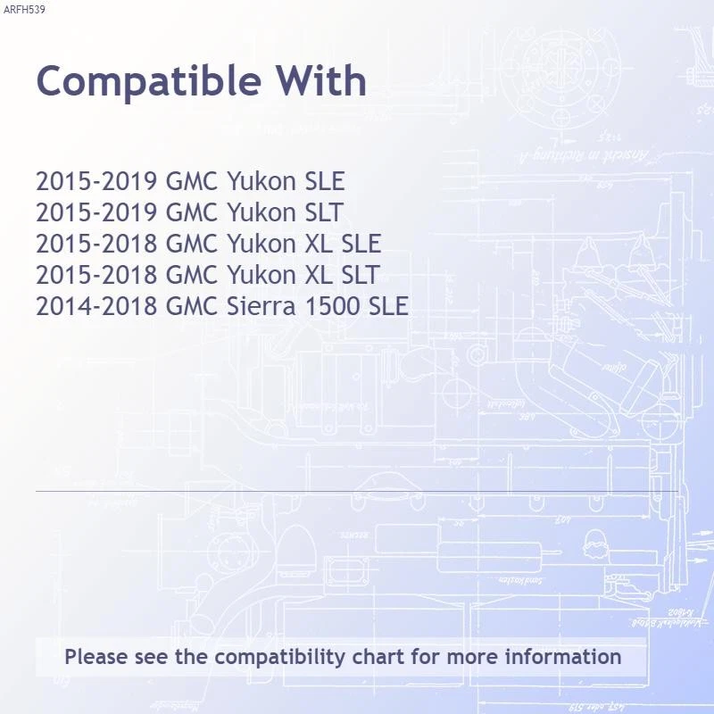 Комплект из 4 оболочек колес с двумя спицами 18 футов 6 для GMC Yukon SLE/SLT 2015-2020 годов выпуска - хромированные - Изображение 3 из 4